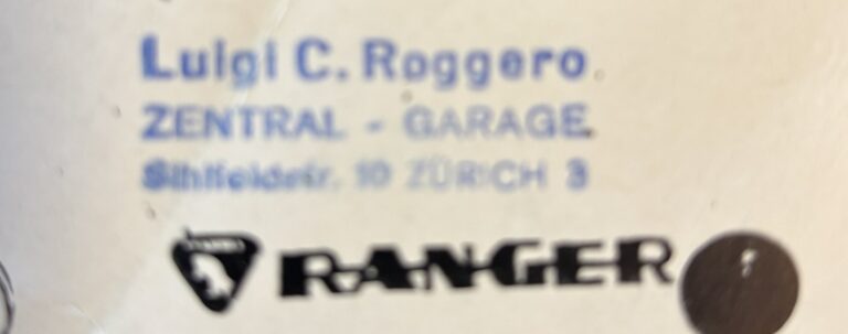 Stempel Luigi C. Roggero, Zentral-Garage, Zürich
