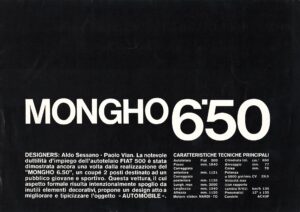 Fissore Mongho 650, Prospekt, Blatt 1 von 3