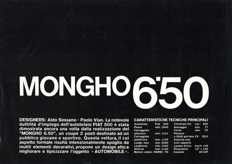 Fissore Mongho 650, Prospekt, Blatt 1 von 3