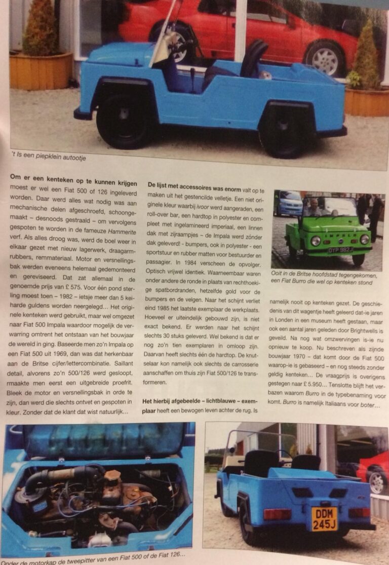 Impala, niederländische Zeitschriftenseite