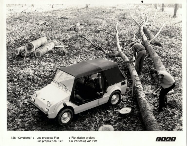 Fiat 126 Cavalletta, Pressefoto von Fiat mit Bildzeile