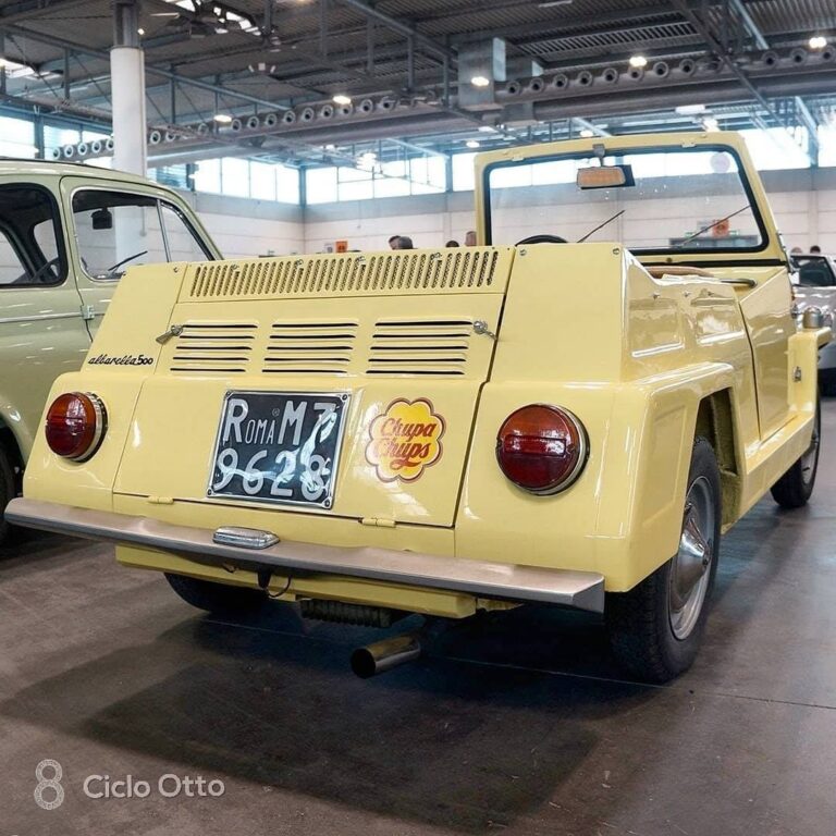 Savio Albarella 500 Roma-M79628, Heck-Dreiviertelansicht mit Kennzeichen und Schriftzug «albarella 500»