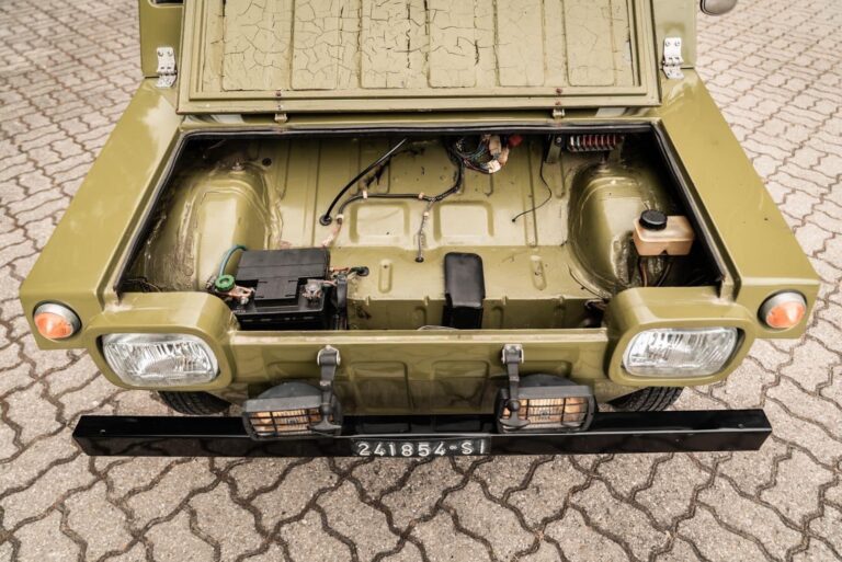 Savio Jungla SI-241854, Frontklappe geöffnet: Tank, Batterie, Zusatzscheinwerfer