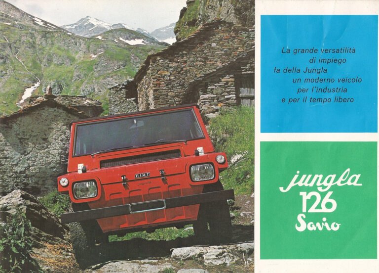 Savio Jungla 126, Vorderseite des Originalprospekts