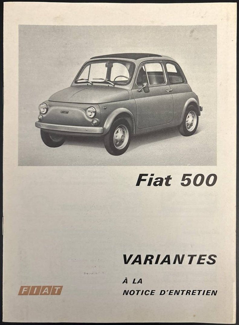 Fiat 500 – Variantes à la Notice d'Entretien