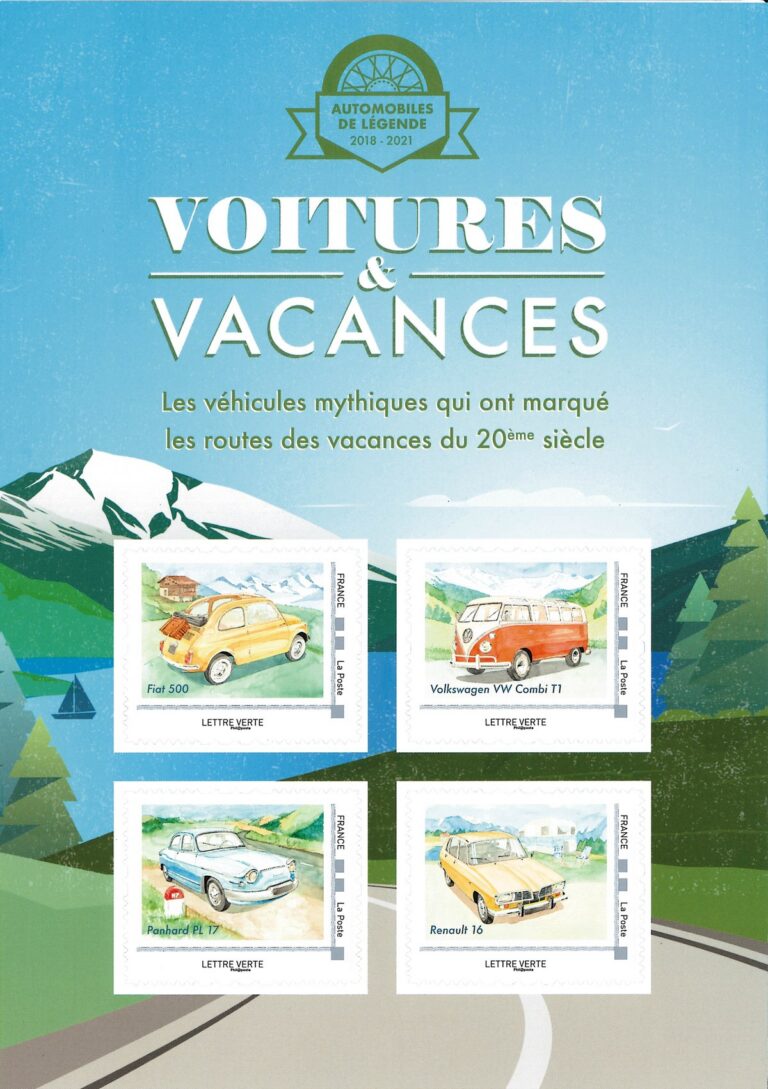 Collector «Voitures & Vacances» von La Poste mit dem Fiat 500