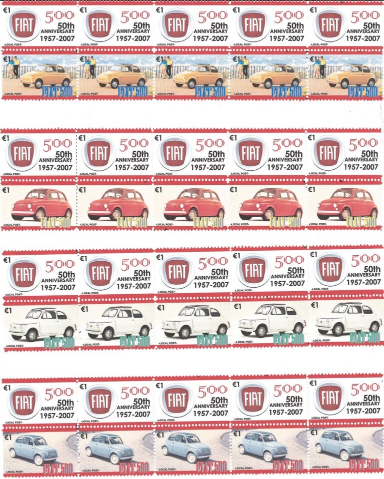 Markenbogen «FIAT 500 – 50th Anniversary 1957 – 2007», Local Post