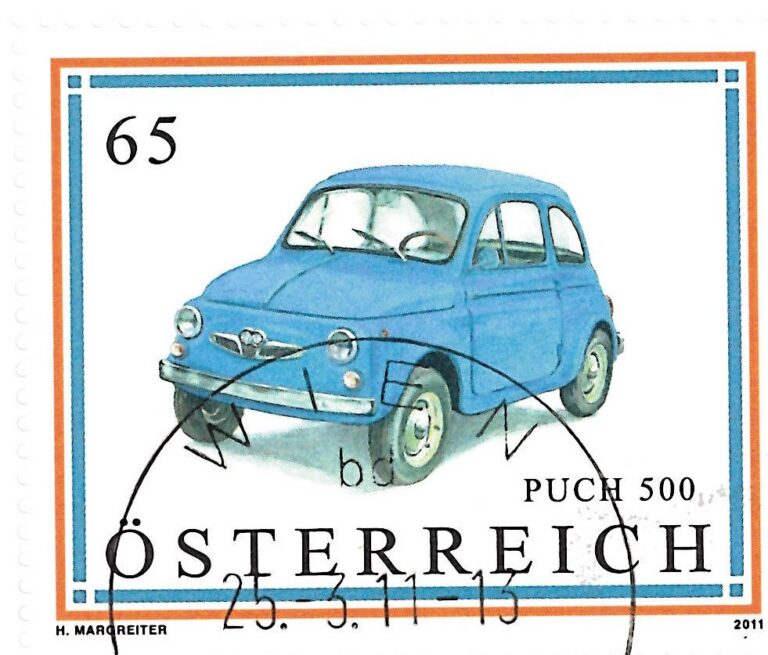 Briefmarke Österreich «Puch 500» 65, gestempelt