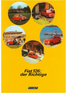 Fiat 126: der Richtige, deutscher Prospekt 4128, Blatt 1
