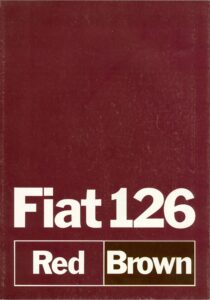Fiat 126 Red · Brown, deutscher Prospekt A2 40, Blatt 1