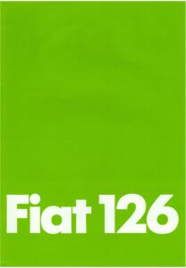 Fiat 126, deutscher Prospekt A3 50, Blatt 1