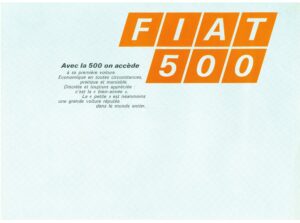 Fiat 500, französischer Prospekt 2733, Blatt 1