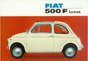 Fiat 500 F Luxus, deutscher Prospekt F 5662 A, Blatt 1