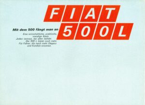 500L Fiat 500 L, Blatt 1