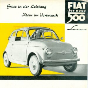 Fiat 500 N, deutscher Prospekt, Druckzeichen F 5583 B, Blatt 1