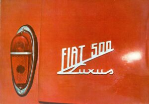 Fiat 500 Luxus, deutscher Prospekt F 5595 A, Blatt 1