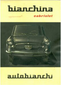 Bianchina Special Cabriolet, englischer Prospekt U.P. 6017, Blatt 1