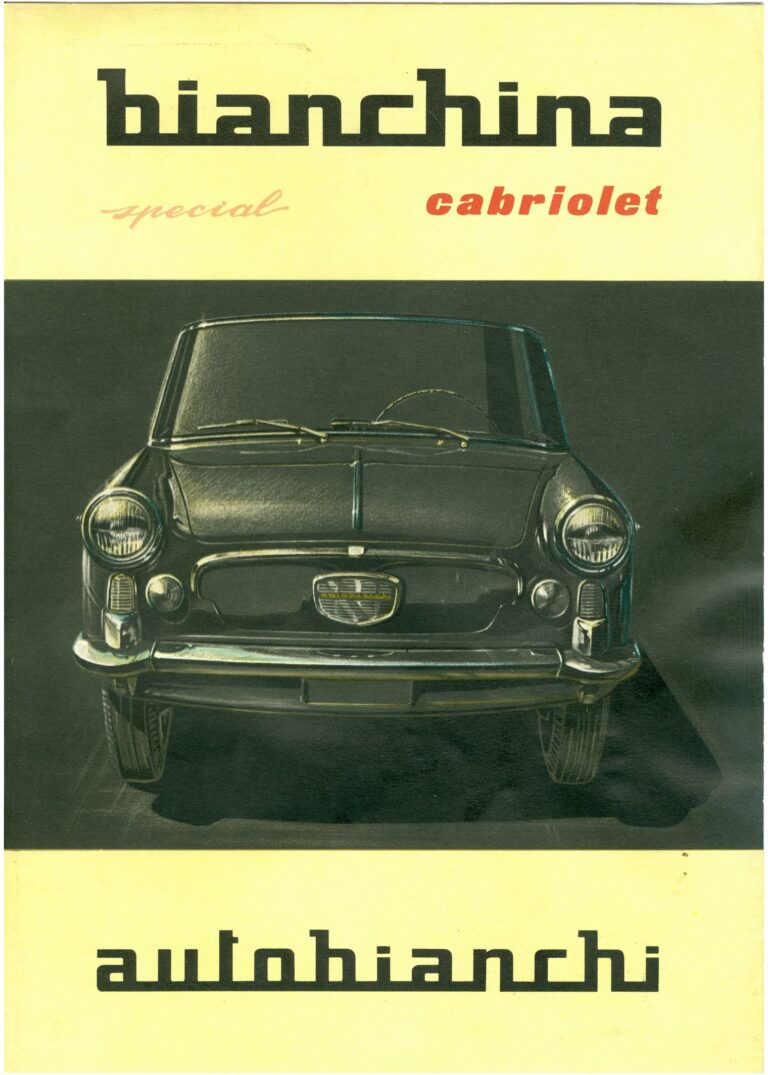 Bianchina Special Cabriolet, englischer Prospekt U.P. 6017, Blatt 1