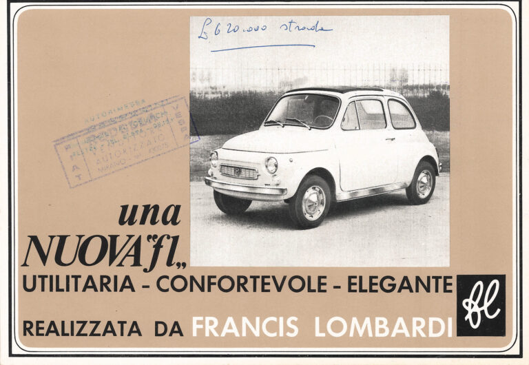 Francis Lombardi Berlina «My Car» auf Fiat 500 F, Prospekt, Blatt 1