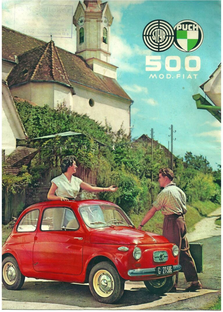 Steyr-Puch 500 Mod. Fiat, deutscher Prospekt, Blatt 1