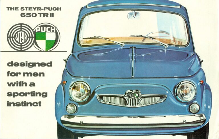 Steyr-Puch 650 TR II, englischer Prospekt, Blatt 1