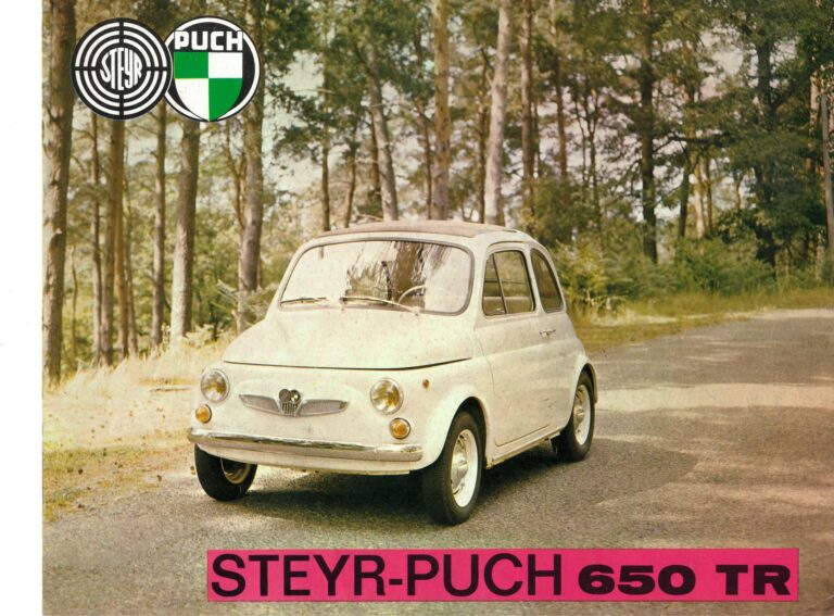 Steyr-Puch 650 TR, französischer Prospekt, Blatt 1