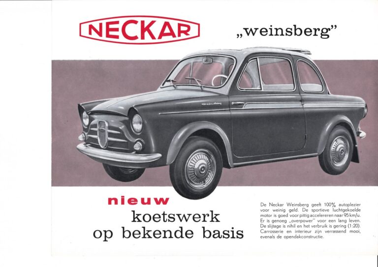 Neckar Weinsberg 500, niederländischer Prospekt, Blatt 1