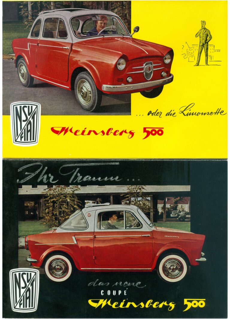 Weinsberg 500 Coupé · Limousette, deutscher Prospekt NW 5592 A, Blatt 1