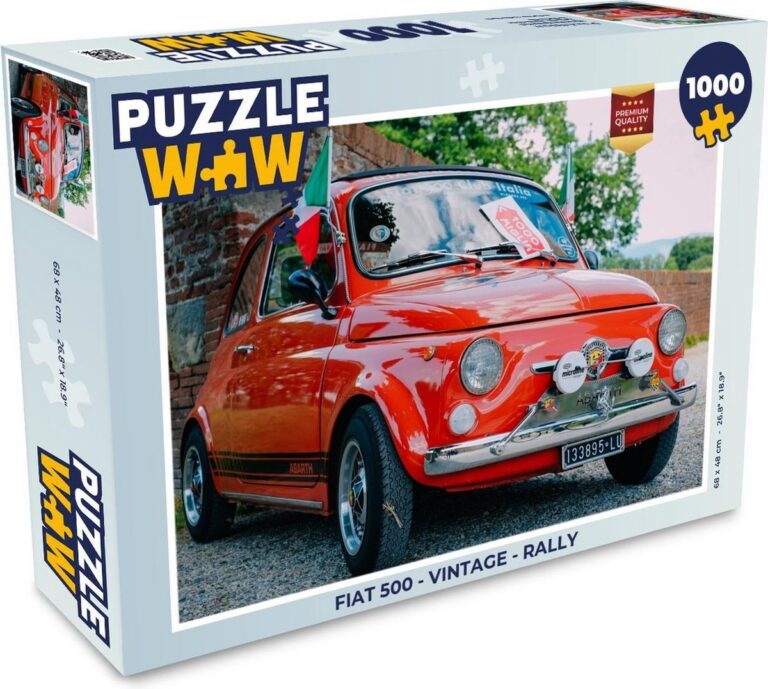 Puzzle PuzzleWow «Fiat 500 – Vintage – Rally», 1000 Teile