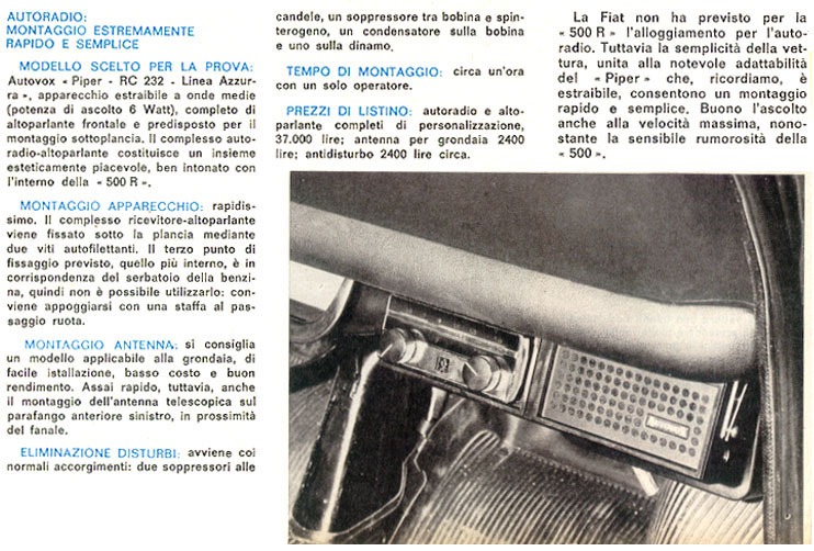 Autovox Piper RC 232 – Linea Azzurra