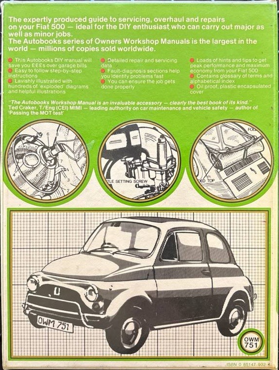 Fiat 500 Owners Workshop Manual – Rückseite