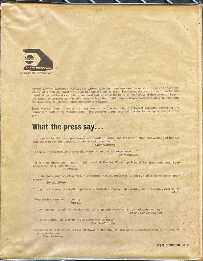 FIAT 500 Owner’s Workshop Manual – Rückseite