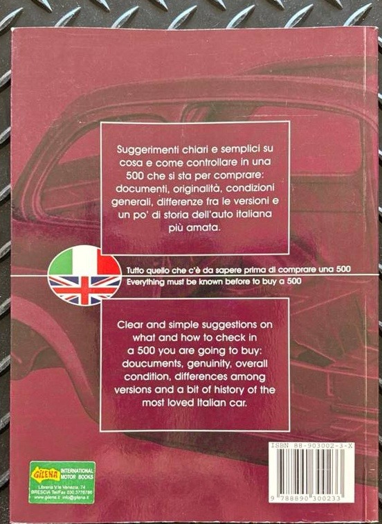 FIAT 500 Guida all’acquisto / Buyers Guide – Rückseite