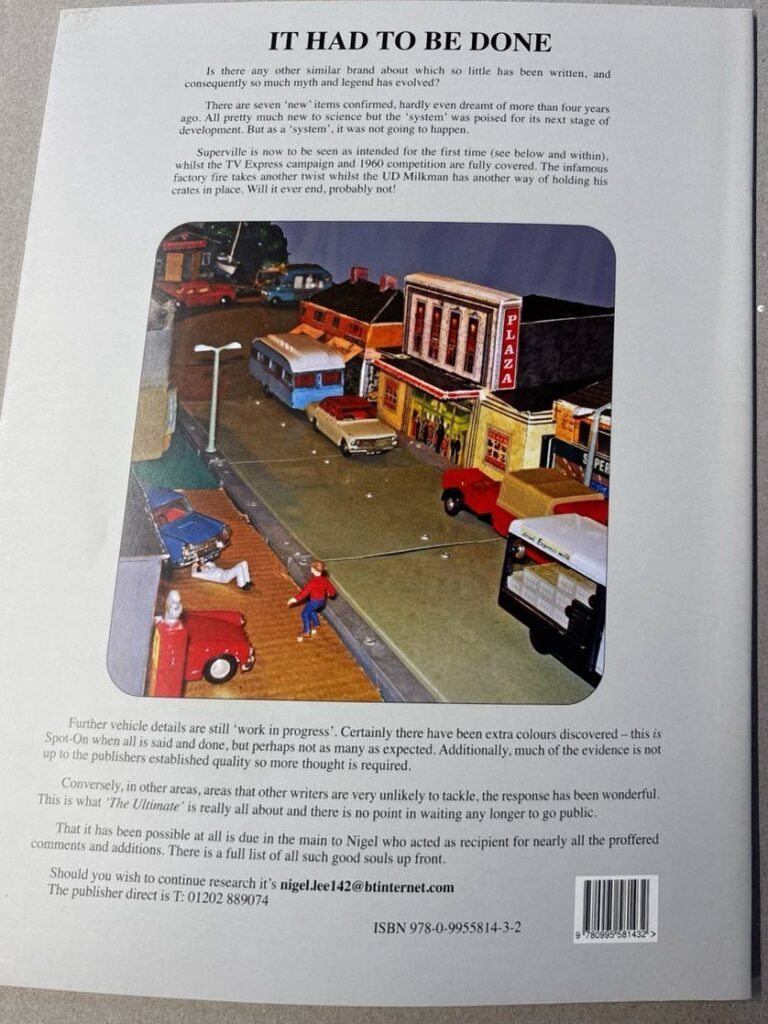 The Ultimate Book of Spot-On Models Ltd – The Supplement – Rückseite