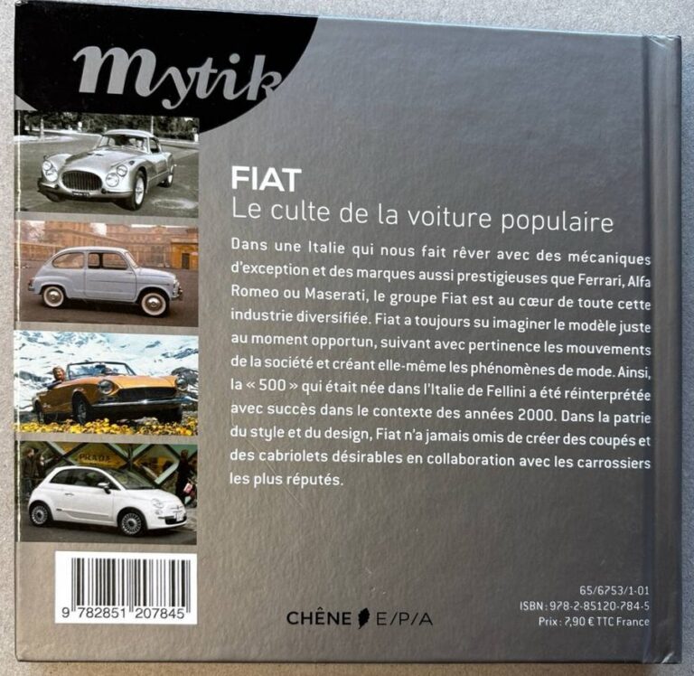 Mytik Fiat. Les modèles cultes de la marque – Rückseite
