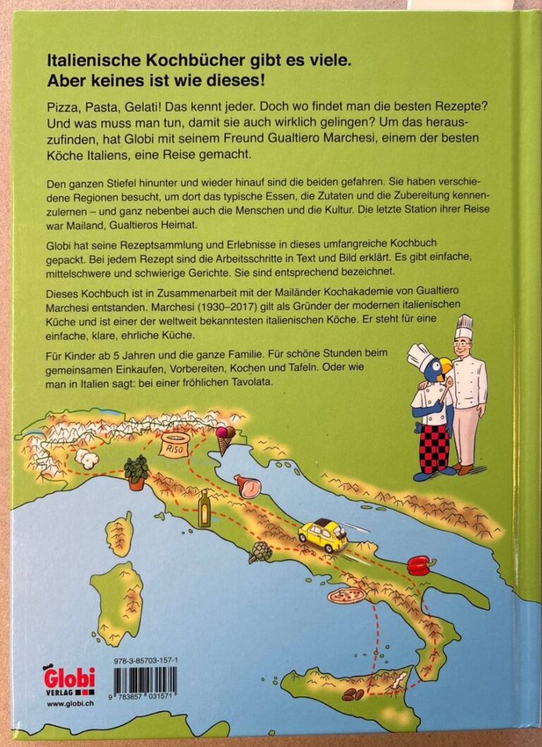 Globis italienische Küche – Rückseite