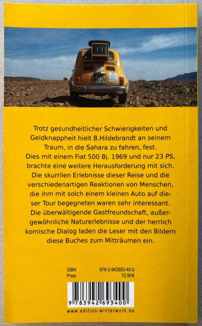 Einmal Sahara und zurück mit 23 PS – Rückseite