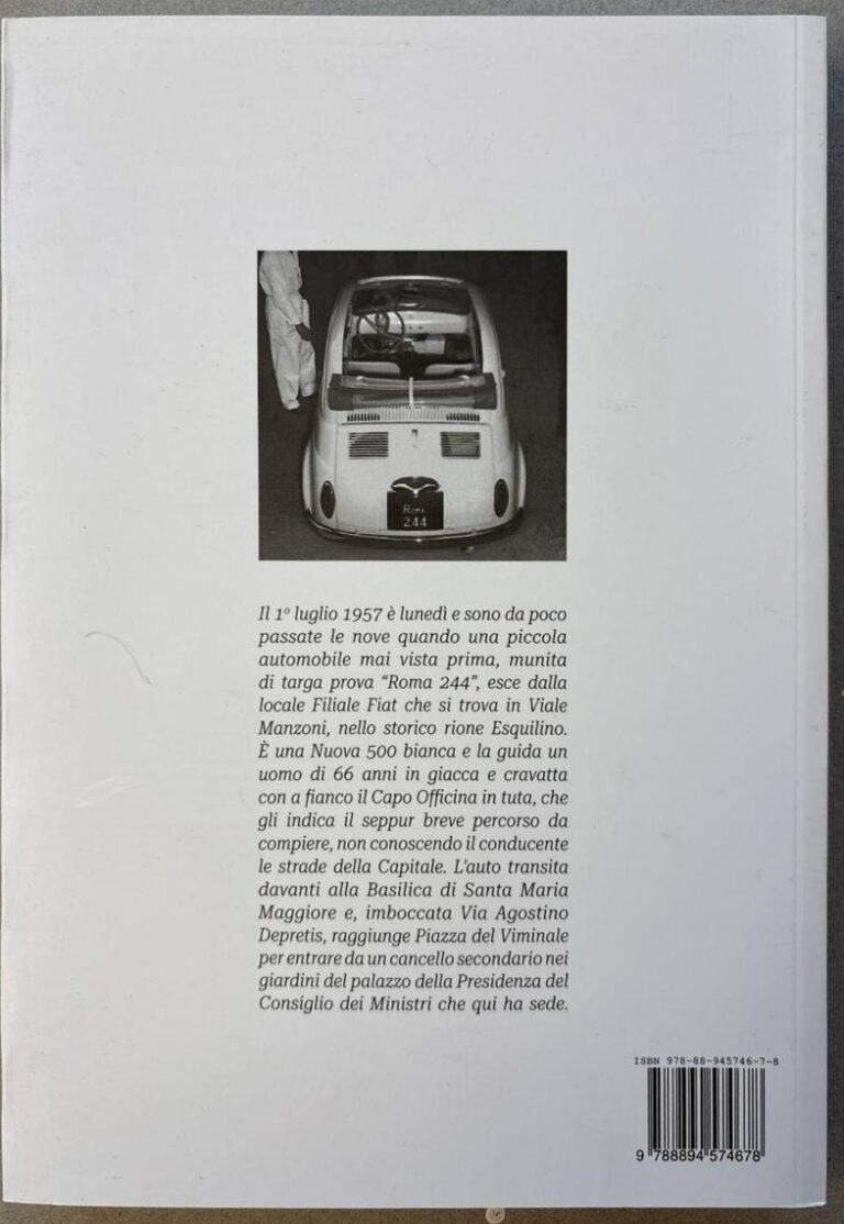 Quando c’era la 500. L’Italia e l’auto che tutti guidavano (1957-1975) – Rückseite