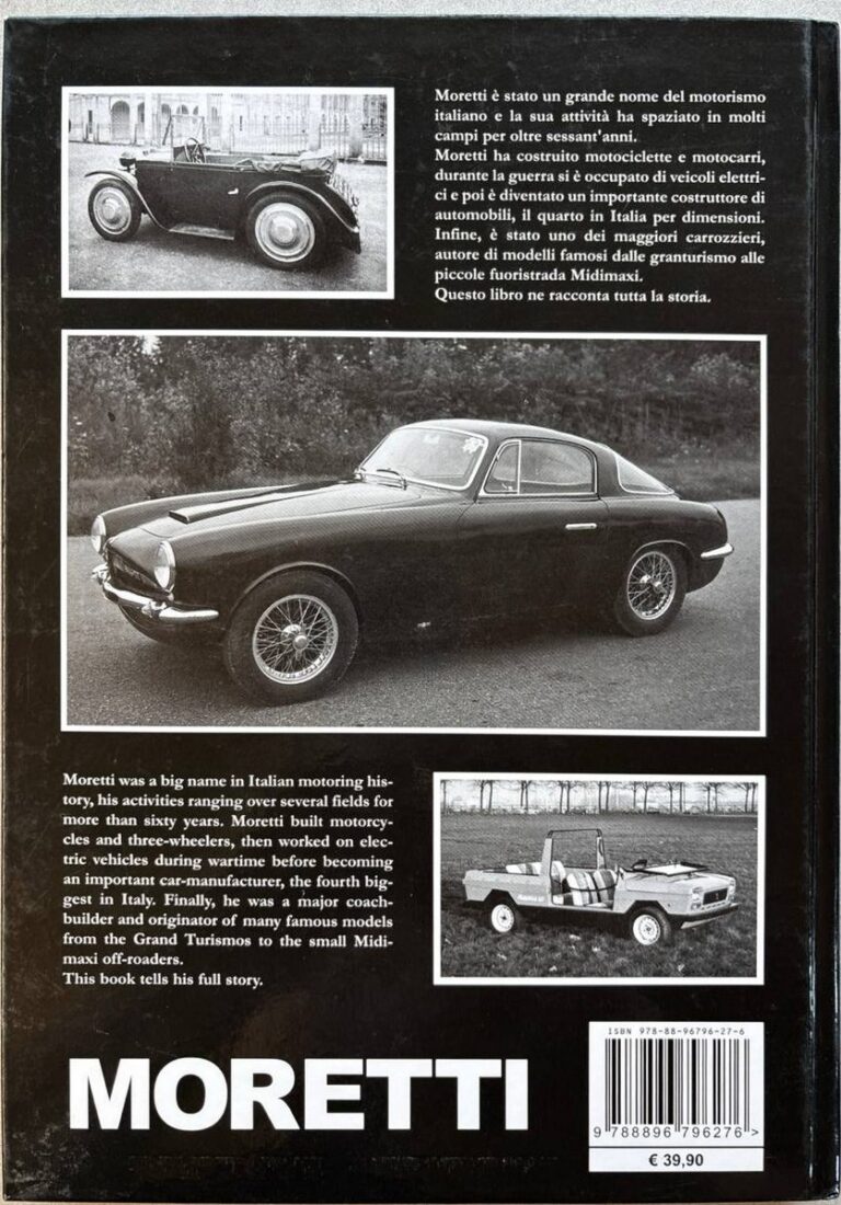 Moretti. Motociclette, automobili, carrozzerie – Vorderseite