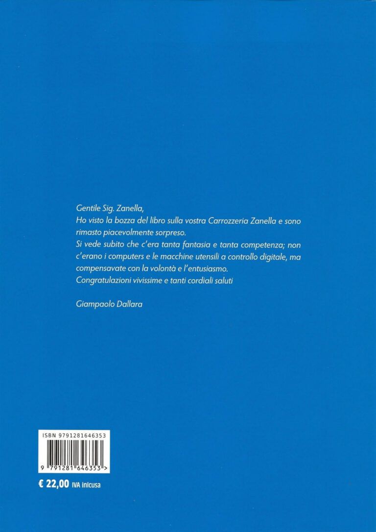Carrozzeria Zanella – Storia di una meravigliosa realtà che avrebbe meritato molto di più – Rückseite