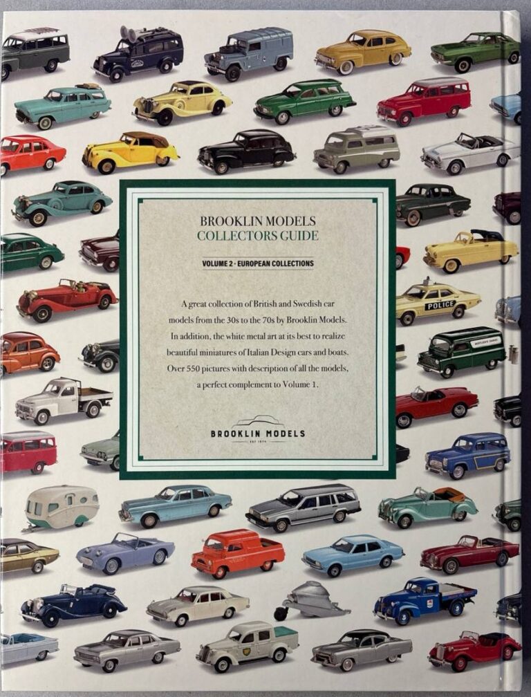 Brooklin Models Collectors Guide, Volume 2 – European Collections – Rückseite