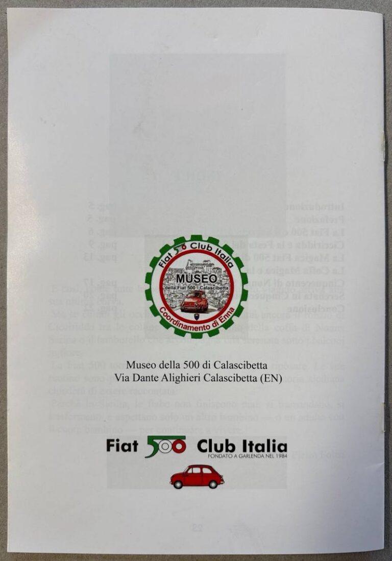 Fiabe siciliane in Cinquecento – Rückseite