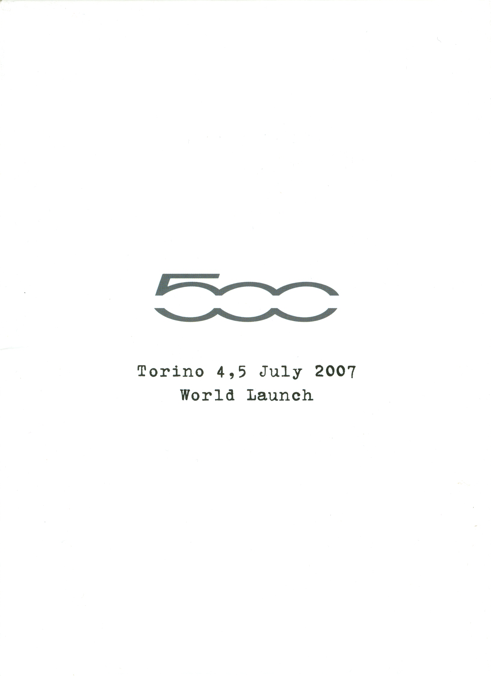 DVD 500 Torino Juli 2007 World Launch