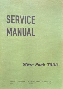 Service Manual Steyr Puch 700C – Vorderseite